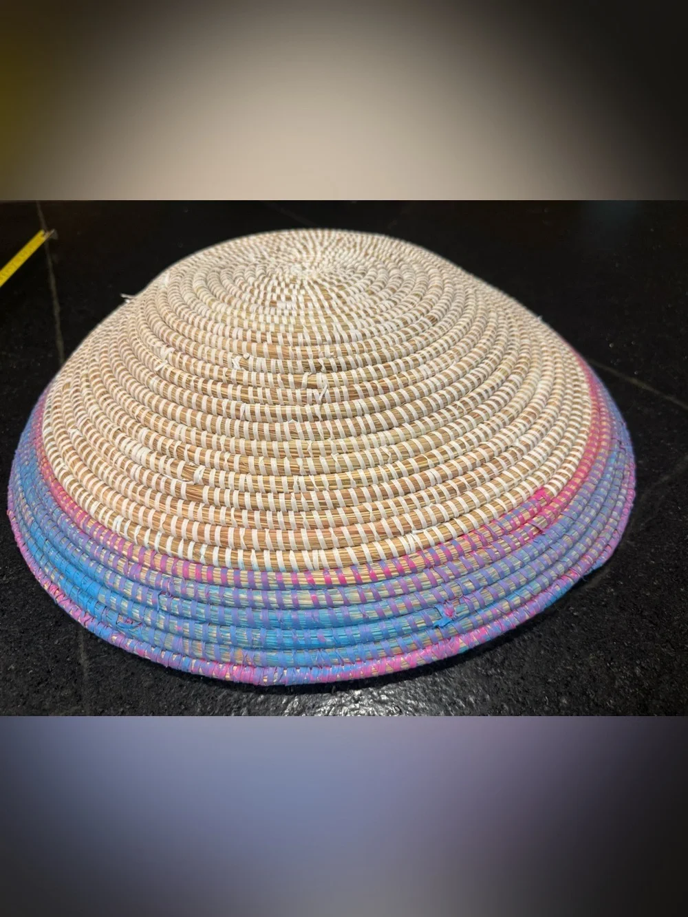 Beautiful large 18.5-inch handwoven  basket, wall hanging